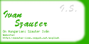 ivan szauter business card